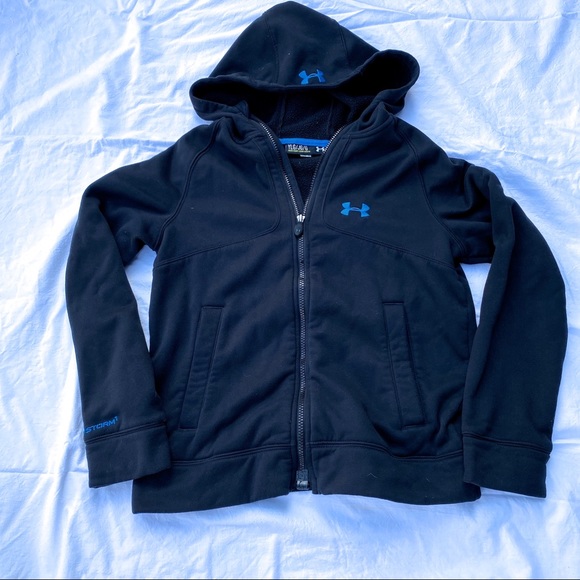 Under Armour Youth Black Fleece Full Zip Hoodie - Picture 3 of 7